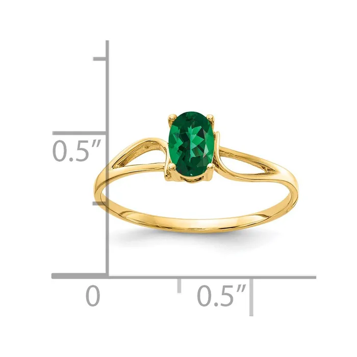 Rings Goldia 14K Yellow Gold 6x4mm Oval Mount St Helens ring