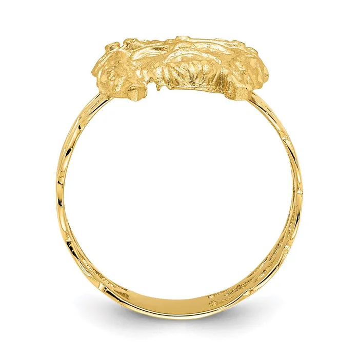 Rings Goldia 14K Yellow Gold Brushed u0026 Polished DC Jesus Head Ring