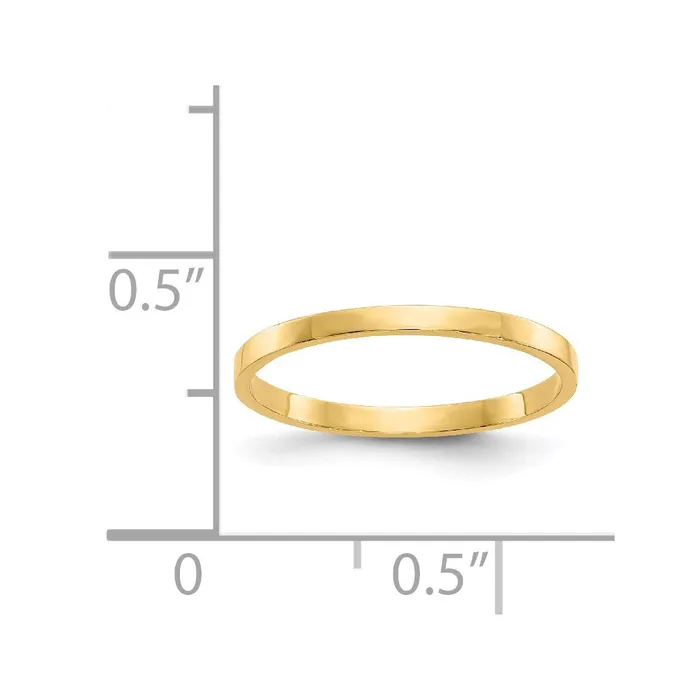 Rings Goldia 14K Yellow Gold High Polished Band Childs Ring