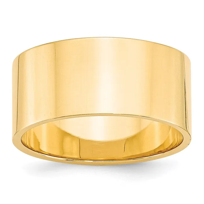 Rings Goldia Solid 10K Yellow Gold 10mm Light Weight Flat MensWomens Wedding Band Ring Size 14 Rings Goldia Solid 10K Yellow Gold 10mm Light Weight Flat MensWomens Wedding Band Ring Size 14