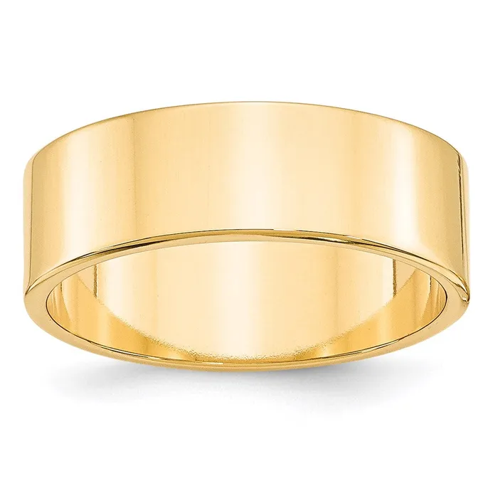 Rings Goldia Solid 10K Yellow Gold 7mm Light Weight Flat MensWomens Wedding Band Ring Size 85 Rings Goldia Solid 10K Yellow Gold 7mm Light Weight Flat MensWomens Wedding Band Ring Size 85