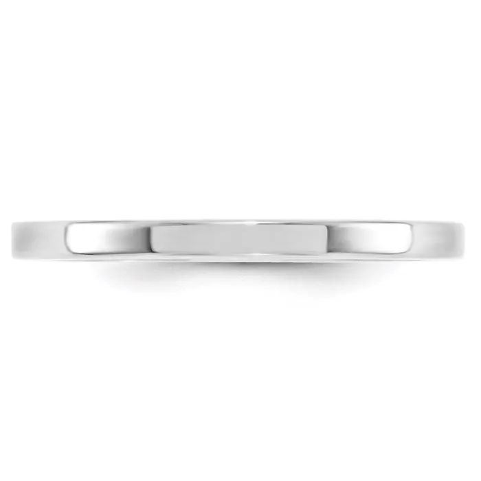 Rings Goldia Solid 14K White Gold 2mm Standard Flat Comfort Fit MensWomens Wedding Band Ring Size 45