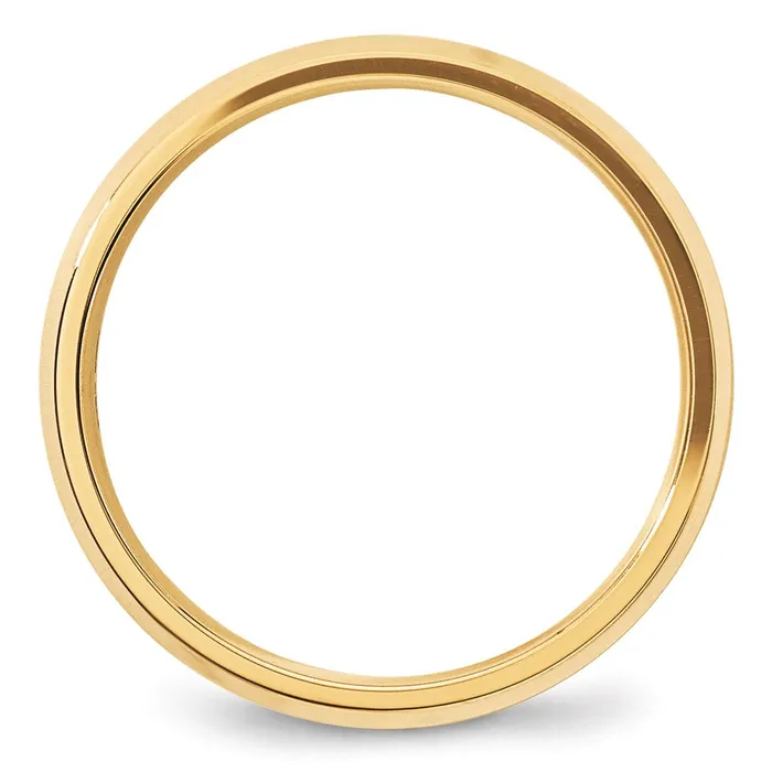 Rings Goldia Solid 14K Yellow Gold 5mm Bevel Edge Comfort Fit MensWomens Wedding Band Ring Size 105