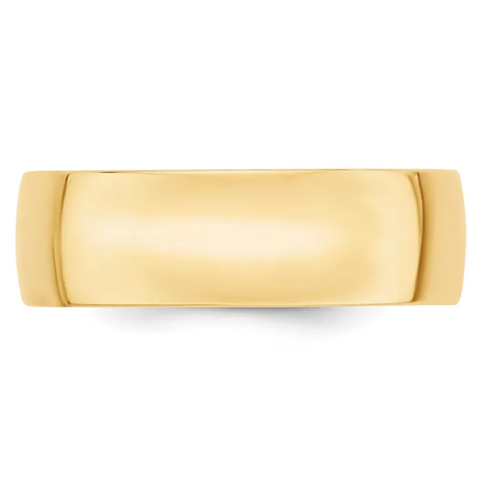 Rings Goldia Solid 14K Yellow Gold 7mm Light Weight Comfort Fit MensWomens Wedding Band Ring Size 11
