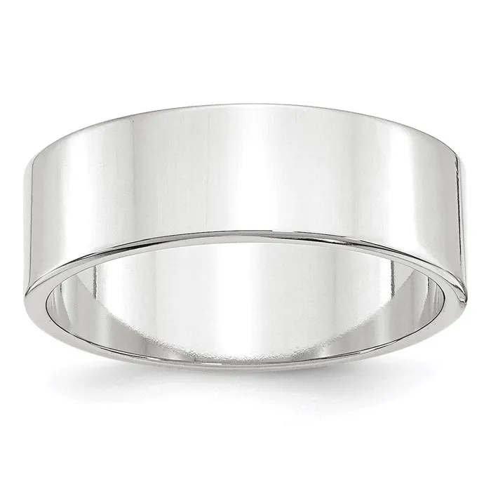 Rings Goldia Solid 18K White Gold 7mm Light Weight Flat MensWomens Wedding Band Ring Size 14 Rings Goldia Solid 18K White Gold 7mm Light Weight Flat MensWomens Wedding Band Ring Size 14