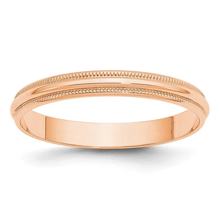 Rings Goldia Solid 18K Yellow Gold Rose Gold 3mm Light Weight Milgrain Half Round MensWomens Wedding Band Ring Size 13 Rings Goldia Solid 18K Yellow Gold Rose Gold 3mm Light Weight Milgrain Half Round MensWomens Wedding Band Ring Size 13