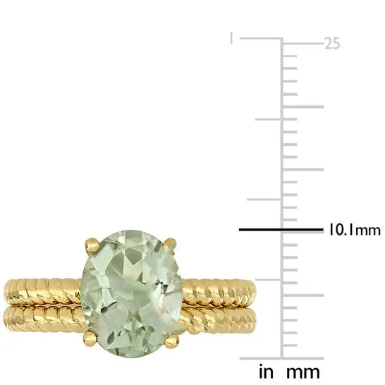 Rings JMS always Original Amour 14K Yellow Gold 2 13 CT TGW Green Quartz Ring Set Rings JMS always Original Amour 14K Yellow Gold 2 13 CT TGW Green Quartz Ring Set