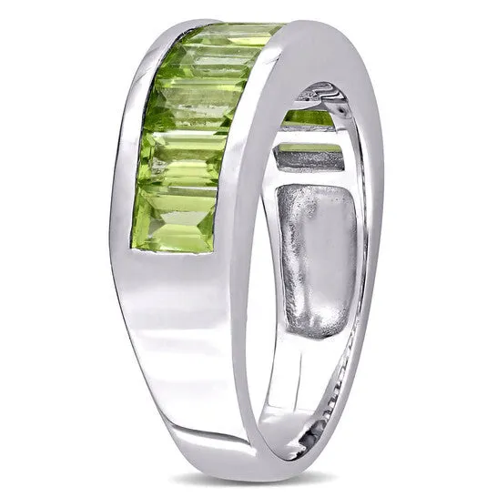 Rings JMS always Original Amour 2 34 CT TGW Peridot Eternity Ring in Sterling Silver Rings JMS always Original Amour 2 34 CT TGW Peridot Eternity Ring in Sterling Silver