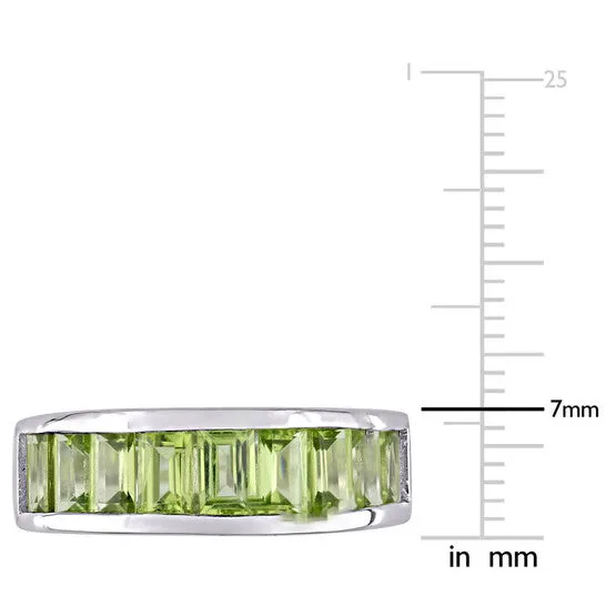 Rings JMS always Original Amour 2 34 CT TGW Peridot Eternity Ring in Sterling Silver Rings JMS always Original Amour 2 34 CT TGW Peridot Eternity Ring in Sterling Silver