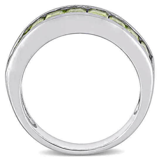 Rings JMS always Original Amour 2 34 CT TGW Peridot Eternity Ring in Sterling Silver Rings JMS always Original Amour 2 34 CT TGW Peridot Eternity Ring in Sterling Silver