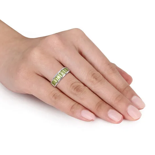 Rings JMS always Original Amour 2 34 CT TGW Peridot Eternity Ring in Sterling Silver Rings JMS always Original Amour 2 34 CT TGW Peridot Eternity Ring in Sterling Silver