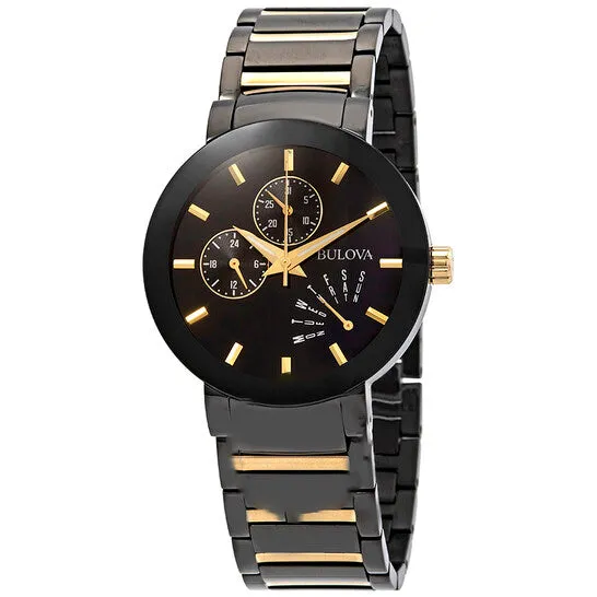 Rings JMS always Original Bulova Modern Black Dial Twotone Mens Watch 98C124 Rings JMS always Original Bulova Modern Black Dial Twotone Mens Watch 98C124