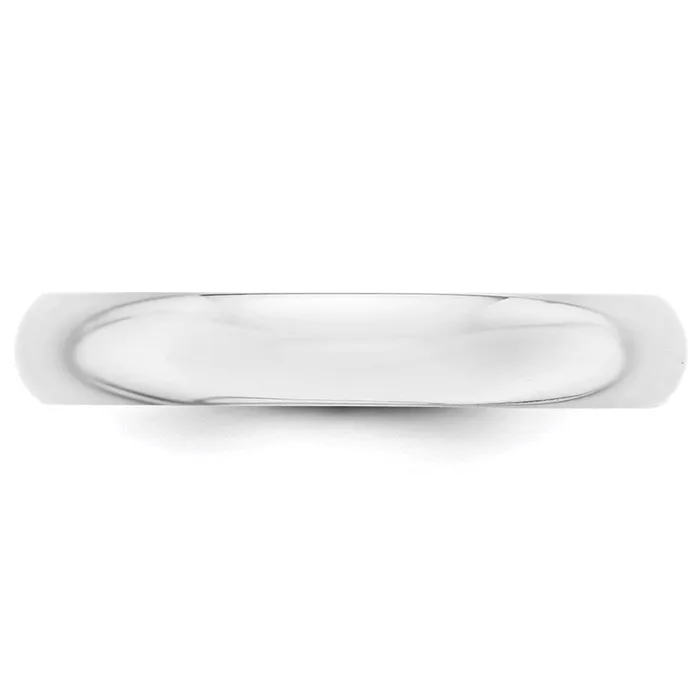Rings Solid 14K Yellow Gold White Gold 4mm HalfRound MensWomens Wedding Band Ring Size 12 Goldia