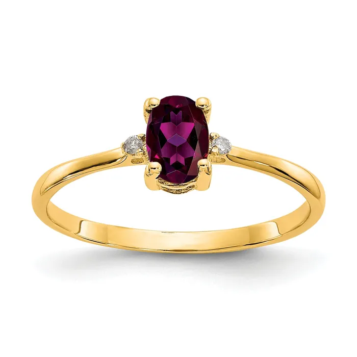Solid 14k Yellow Gold Simulated CZ u0026 Rhodolite Garnet Birthstone Ring Goldia Rings Solid 14k Yellow Gold Simulated CZ u0026 Rhodolite Garnet Birthstone Ring Goldia Rings