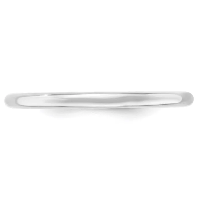 Solid 18K White Gold 2mm Standard Comfort Fit MensWomens Wedding Band Ring Size 115 Goldia Rings