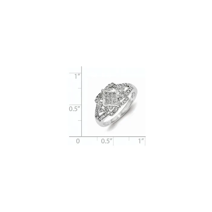 Sterling Silver Diamond Fashion Ring Goldia Rings