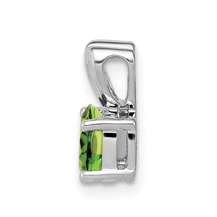 Sterling Silver Rhodiumplated Peridot Pendant Goldia Necklaces