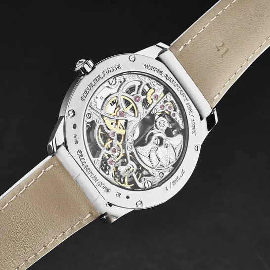 Watches JMS always Original Charles Girardier Skelton Automatic Diamond Ladies Watch 1759PD