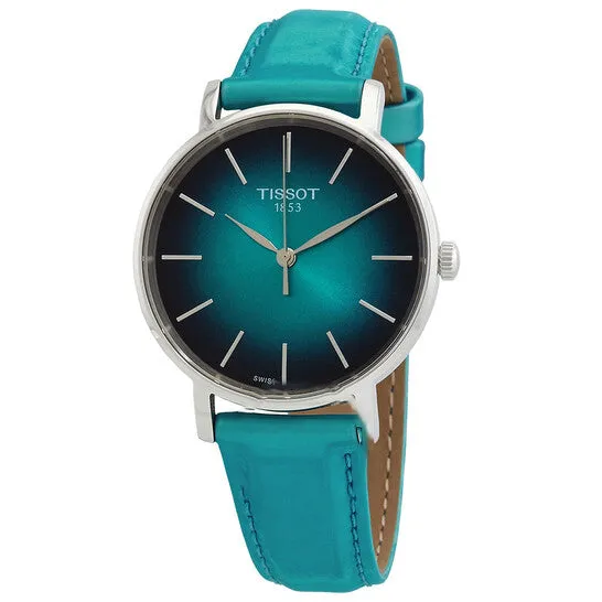 Watches JMS always Original Tissot Everytime Lady Quartz Turquoise Dial Watch T1432101709100 Watches JMS always Original Tissot Everytime Lady Quartz Turquoise Dial Watch T1432101709100