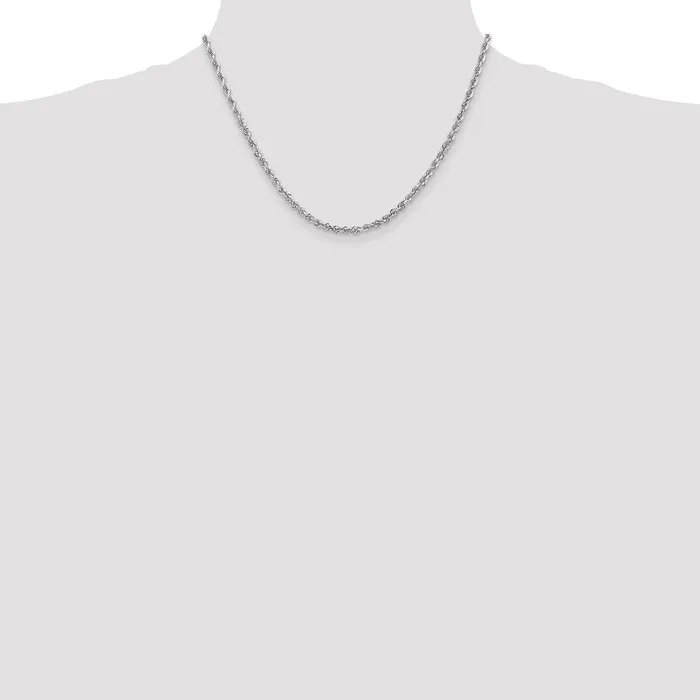 10k White Gold 335mm DC Quadruple Rope Chain TreasureFineJewelers Necklaces
