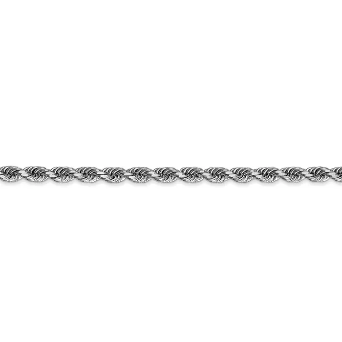 10k White Gold 335mm DC Quadruple Rope Chain TreasureFineJewelers Necklaces