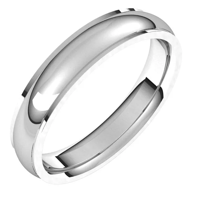 10K White Gold 4 mm Half Round Edge Comfort Fit Wedding Band TreasureFineJewelers Rings 10K White Gold 4 mm Half Round Edge Comfort Fit Wedding Band TreasureFineJewelers Rings