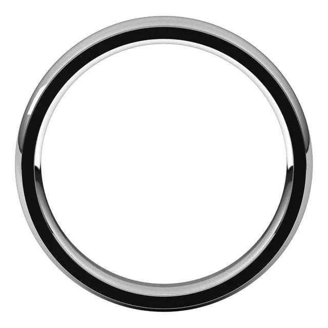 10K White Gold 4 mm Half Round Edge Comfort Fit Wedding Band TreasureFineJewelers Rings