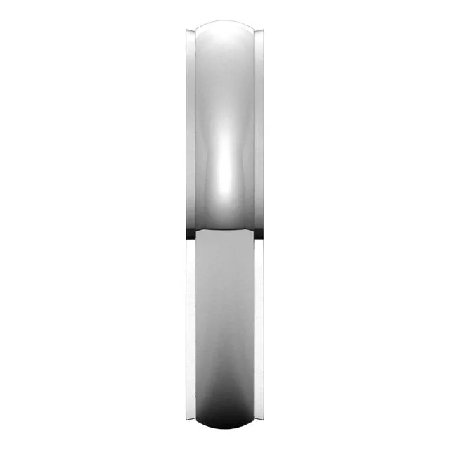 10K White Gold 4 mm Half Round Edge Comfort Fit Wedding Band TreasureFineJewelers Rings