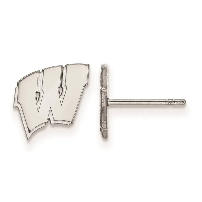 10K White Gold University of Wisconsin XS Post Earrings TreasureFineJewelers Earrings 10K White Gold University of Wisconsin XS Post Earrings TreasureFineJewelers Earrings