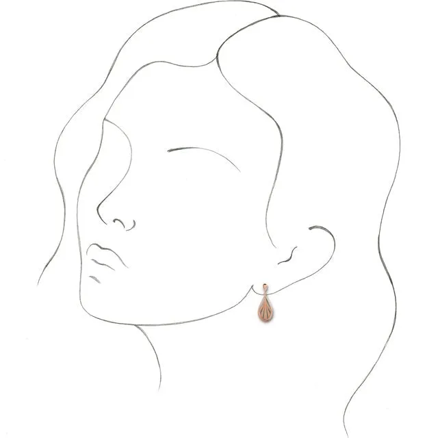 14K Rose Gold Geometric Dangle Earrings TreasureFineJewelers Earrings