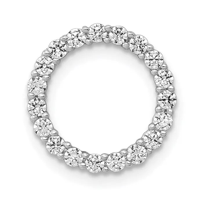 14k White Gold 38ct Diamond Circle Chain Slide TreasureFineJewelers Necklaces 14k White Gold 38ct Diamond Circle Chain Slide TreasureFineJewelers Necklaces