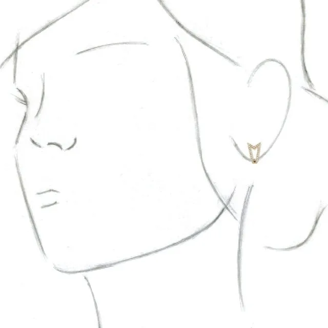 14K Yellow 16 CTW Diamond Geometric JHoop Earrings TreasureFineJewelers Earrings