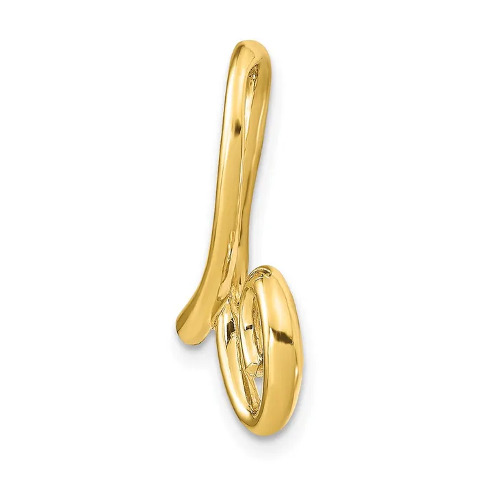 14k Yellow Gold Polished Letter B Initial Slide TreasureFineJewelers Necklaces