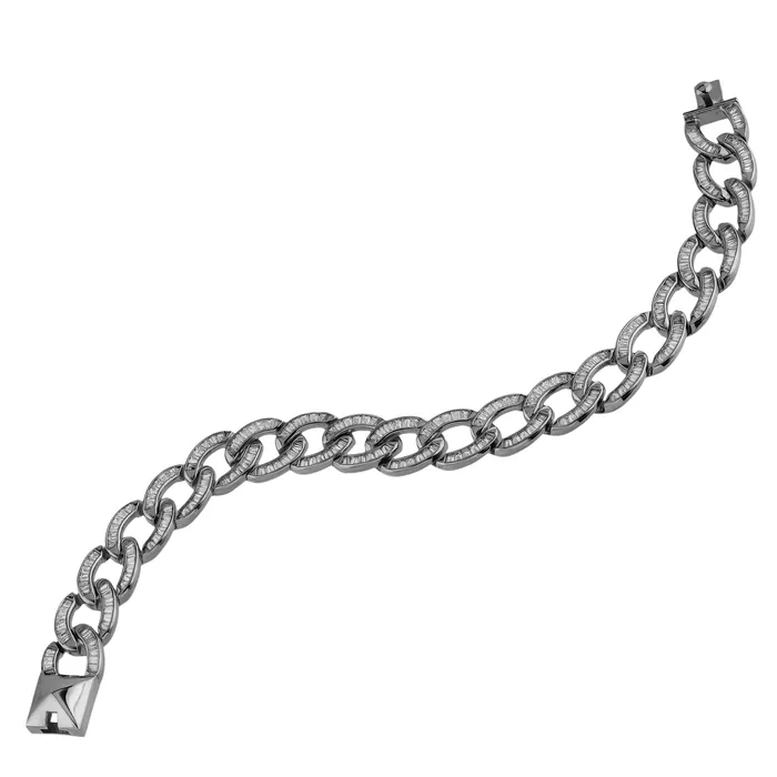 Bracelets Chain Gang Large Link BraceletGunmetal vendorunknown
