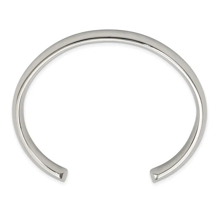 Bracelets Chisel Stainless Steel Polished 8mm Cuff Bangle TreasureFineJewelers