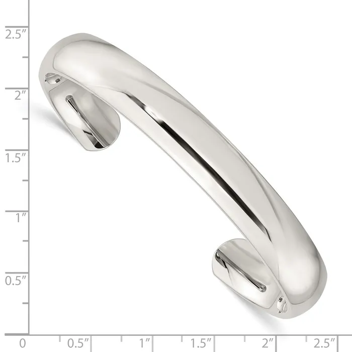 Bracelets Chisel Stainless Steel Polished 8mm Cuff Bangle TreasureFineJewelers
