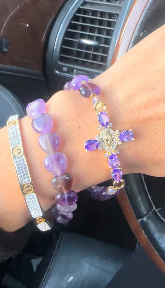 Bracelets Lavender Cross Bracelet MP Jewelry