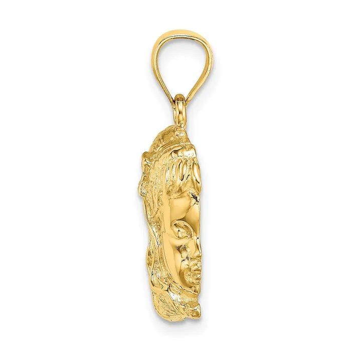 Charm Necklaces 14k Girl Head Charm TreasureFineJewelers