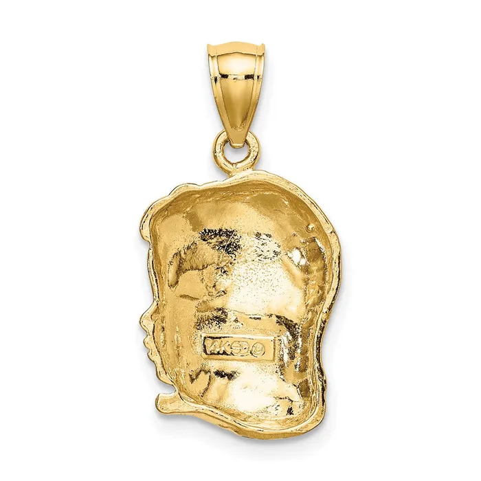 Charm Necklaces 14k Girl Head Charm TreasureFineJewelers