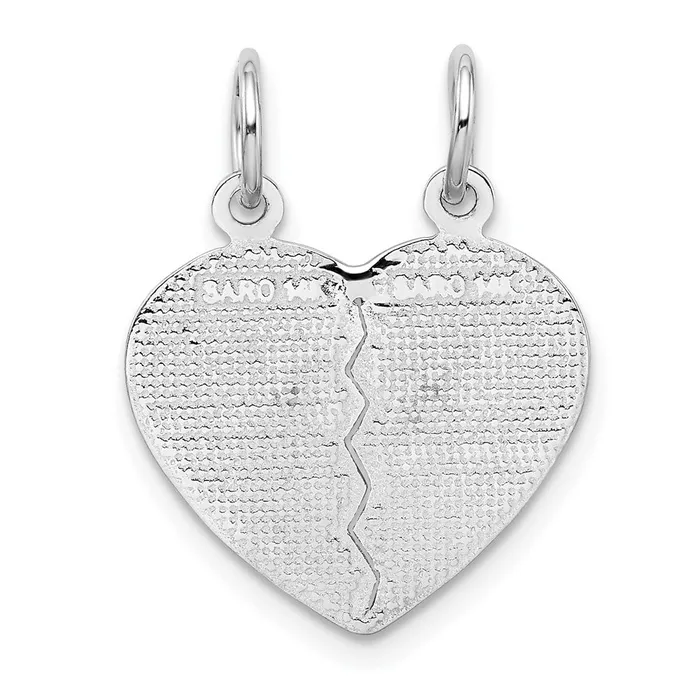Charm Necklaces 14k White Gold BEST FRIEND Breakapart Charm TreasureFineJewelers