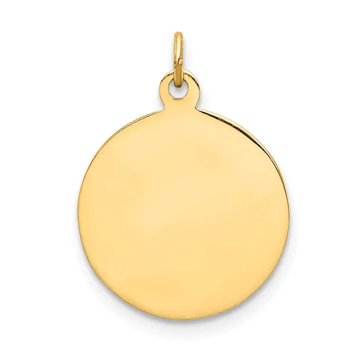 Charm Necklaces 14k Yellow Gold Our Lady of Mount Carmel Medal Charm TreasureFineJewelers