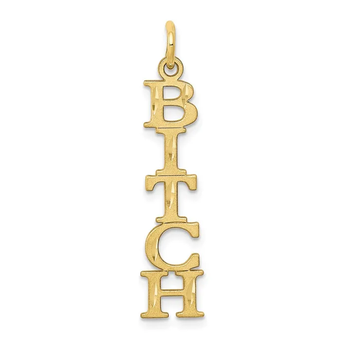Charm Necklaces TreasureFineJewelers 10k 5Letter Talking Charm