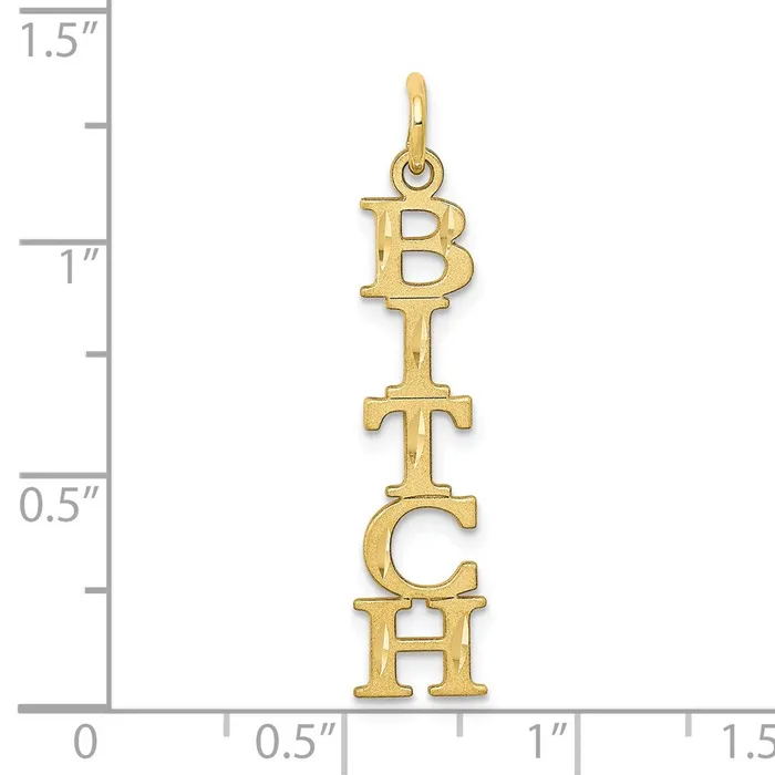 Charm Necklaces TreasureFineJewelers 10k 5Letter Talking Charm
