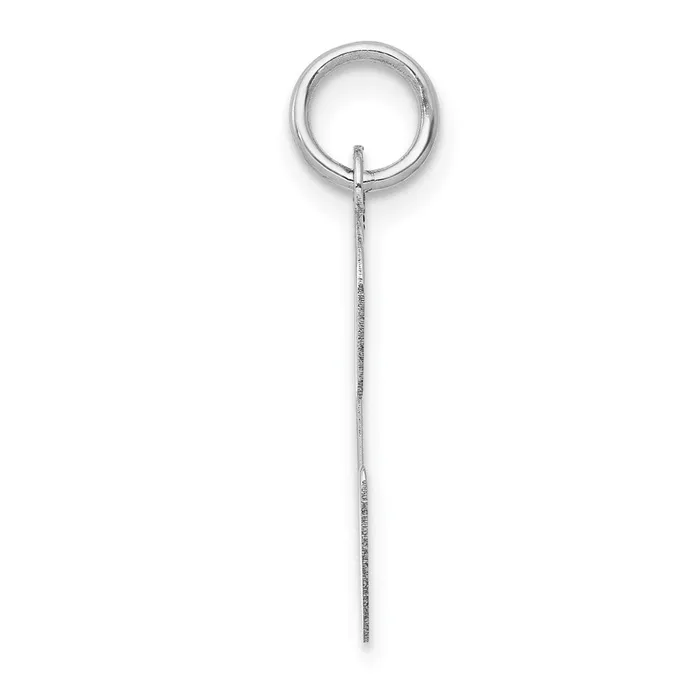 Charm Necklaces TreasureFineJewelers 14k White Gold Large Script Letter C Initial Charm