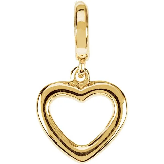 Charm Necklaces TreasureFineJewelers Petite Heart Charm