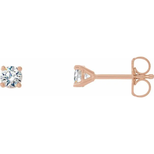 Earrings 14K Rose 15 CTW Diamond 4Prong CocktailStyle Earrings TreasureFineJewelers Earrings 14K Rose 15 CTW Diamond 4Prong CocktailStyle Earrings TreasureFineJewelers