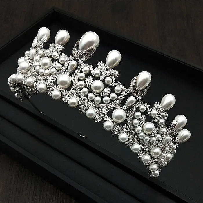 Earrings The Royal Look For Less Royal Fashions for Less Empress Eugnie Pearl Tiara Replica