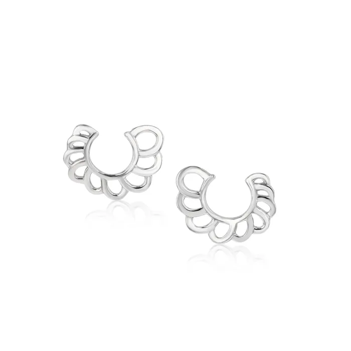 Ema Jewels Earrings Celaeno Half Circle Sterling Silver Earrings