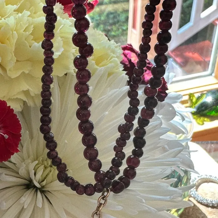 Garnet Bead Necklace 23500363 ONeills Estate Jewelry Necklaces