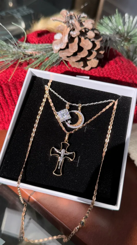 Necklaces Champagne Cruz Necklace Set MP Jewelry